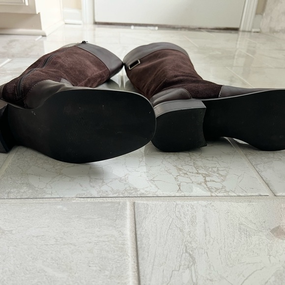 Brown Vintage Genuine Leather Riding Boots Womens Size 7 - Picture 5 of 8